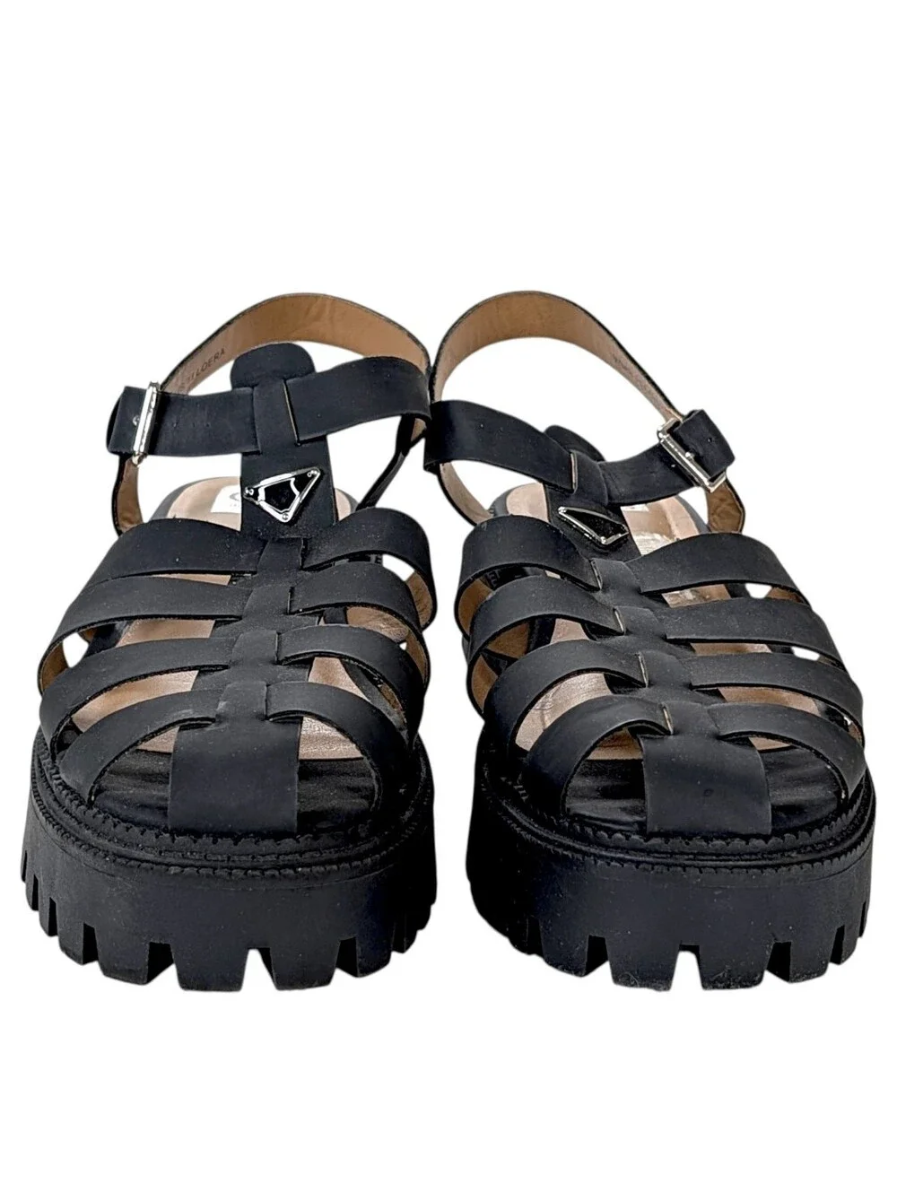 Dolce Vita Chunky Sandals Black Lug Sole Loera Size 11 Fisherman Platform Shoes